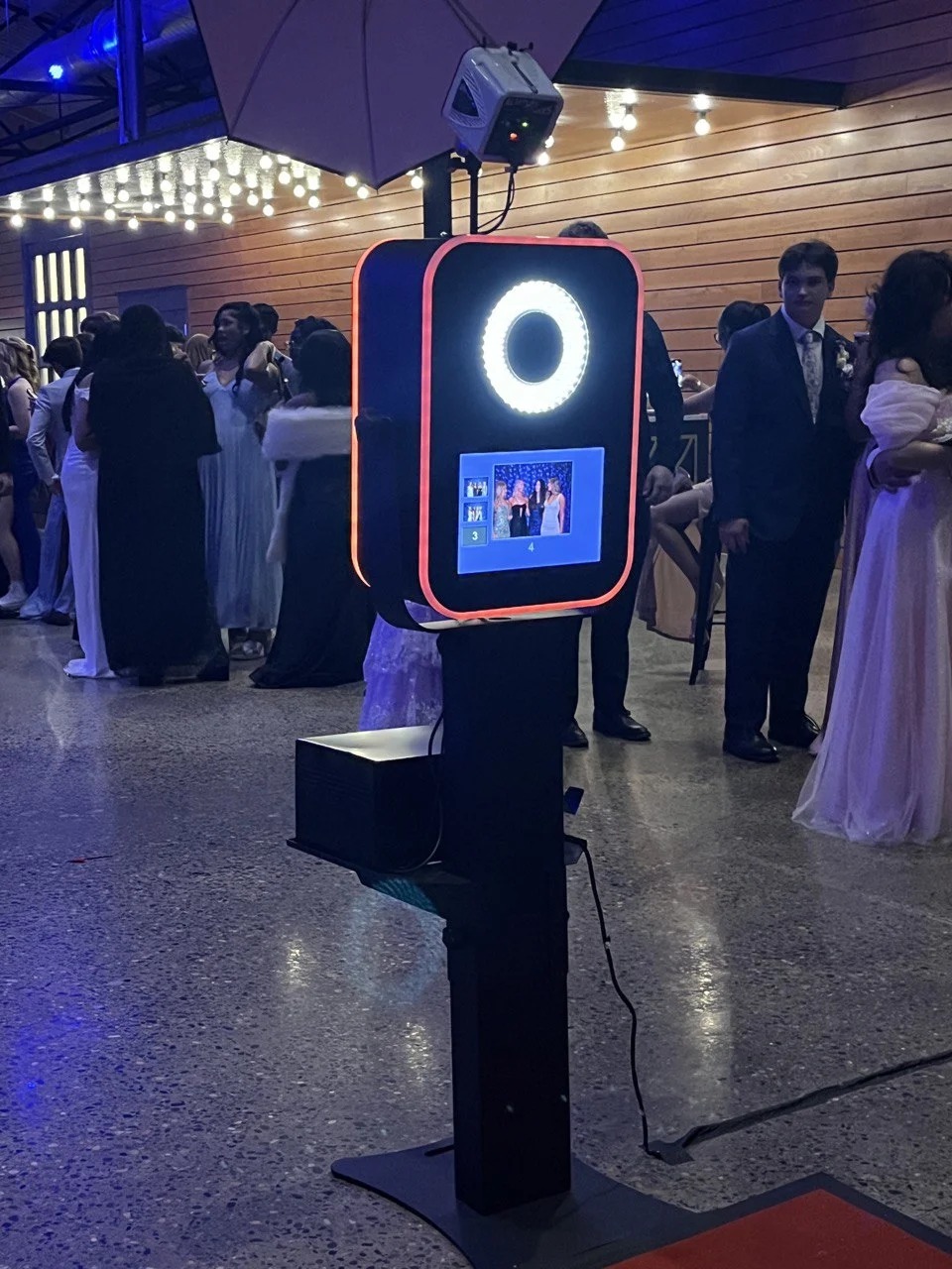 Corporate event photo booth fun